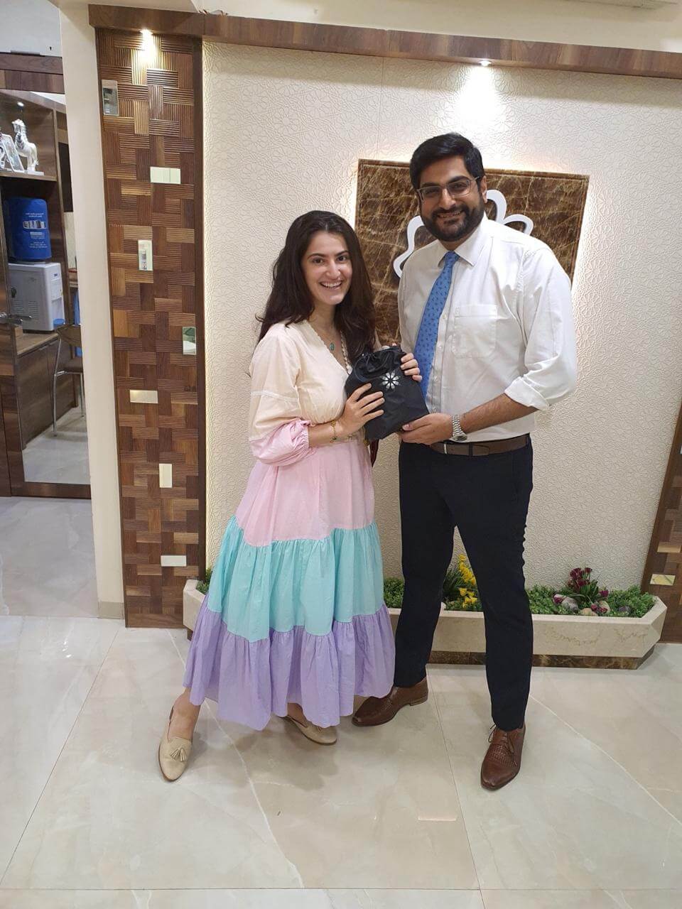 Shivalika-Oberoi-with-Dr. Sidharth-Shah-for-Invisalign-treatment